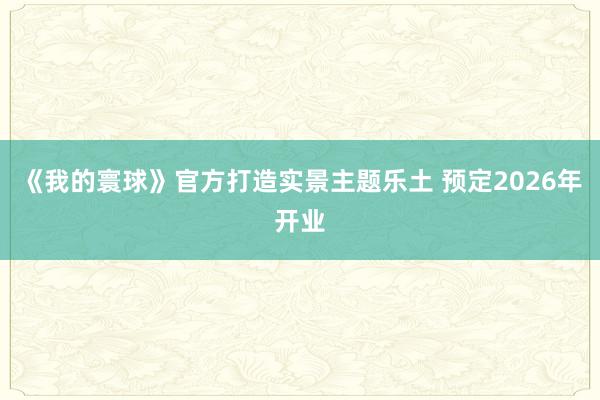 《我的寰球》官方打造实景主题乐土 预定2026年开业